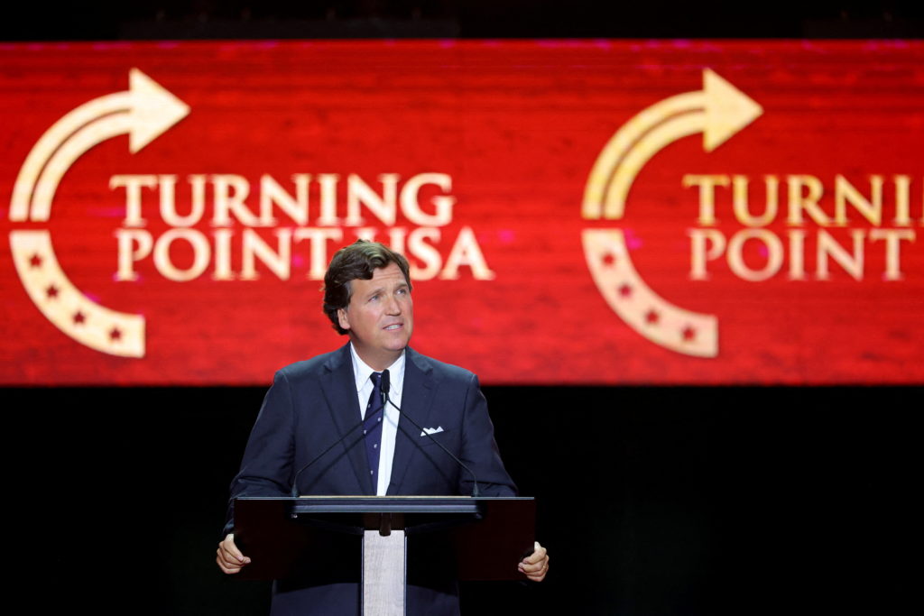 Trump defends Carlson after controversial podcast with Fuentes
