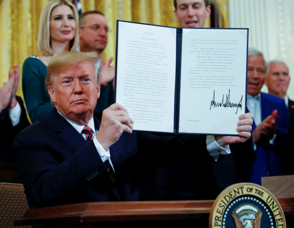 Trump addresses antisemitism during Hanukkah event